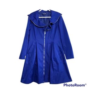 Samuel Dong lightweight blue zip up jacket